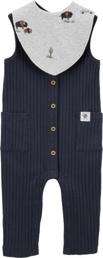Carter's set bezrukávový overal a podbradník Navy Buffalo pre chlapcov