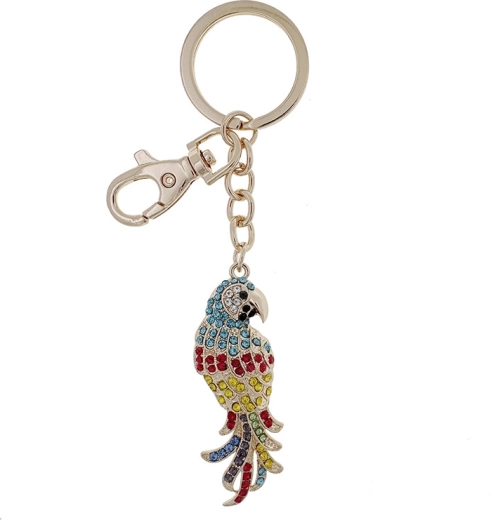 Prívesok na kľúče zlatý papagáj