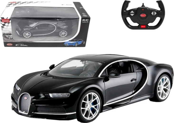 rc auto bugatti chiron 1:14 čierne