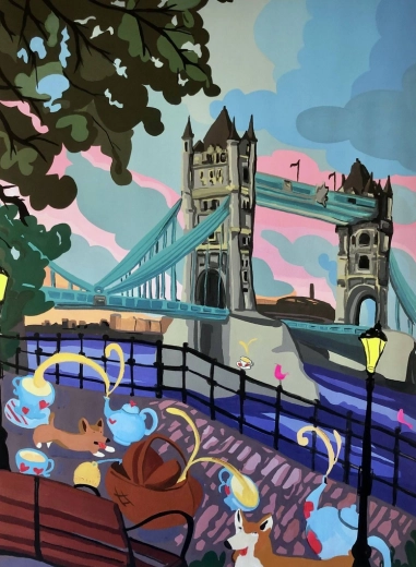 Diamantové maľovanie Tower Bridge 30 × 40 cm