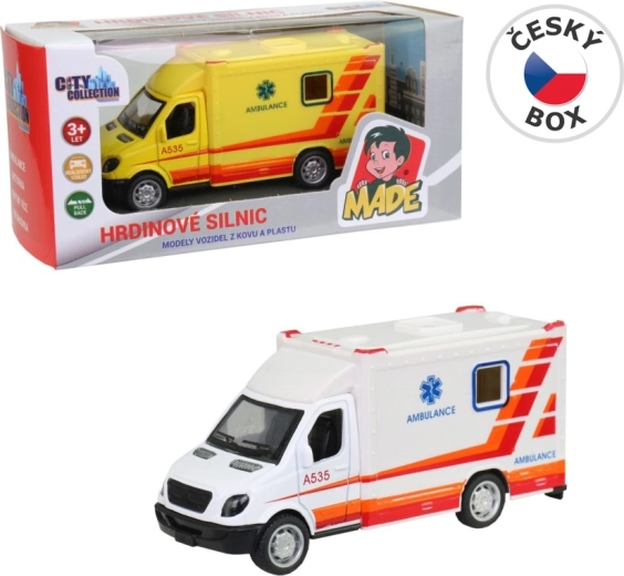 Kovová sanitka so spätným chodom 10 cm