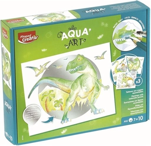 Maped Creativ AquaArt akvarelové obrázky dinosaury
