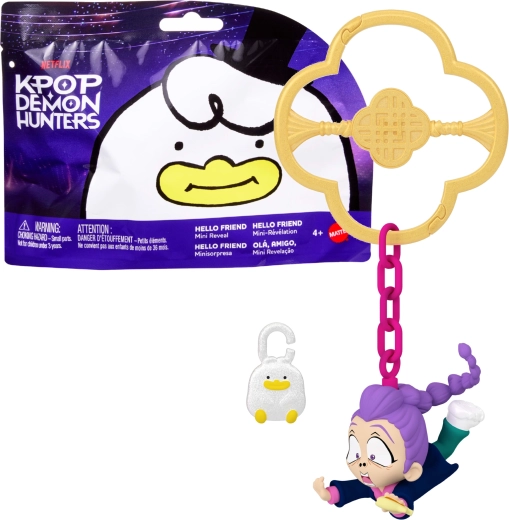 Mattel Netflix KPop Demon Hunters prekvapenie – mini figúrka na prívesku Hello Friend mini reveal