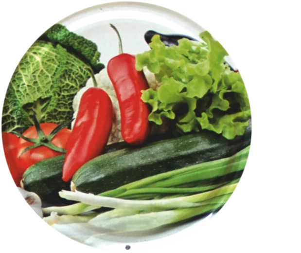 Viečka na zaváranie 82 mm s motívom zeleniny Chomik