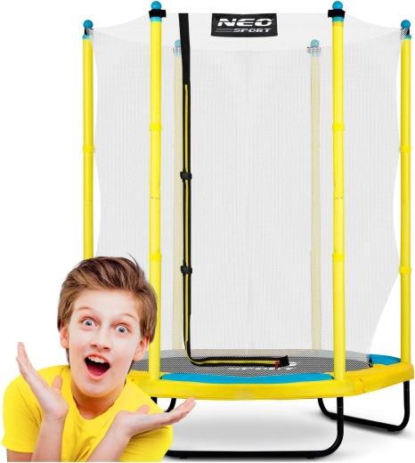 Záhradná detská trampolína 140 cm s vnútornou sieťou NEO-SPORT