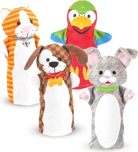 Melissa & Doug Playful Pets súprava 4 maňušiek domácich zvieratiek