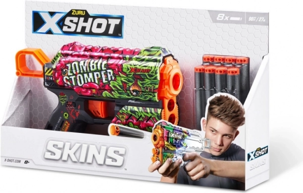 X-Shot Skins Flux penový blaster (8 šípok) – vzor A