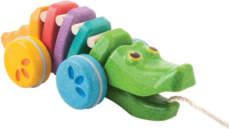 PlanToys tancujúci krokodíl dúhový