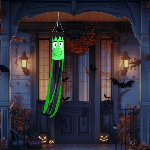 Halloweensky veterný rukáv Frankenstein zelený 122 cm