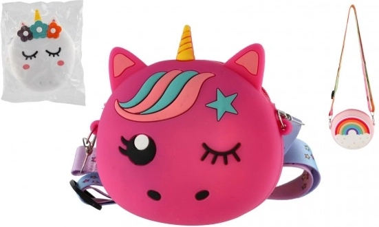 Detská silikónová peňaženka so šnúrkou - rôzne farby