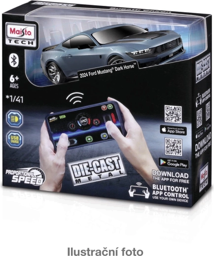 Maisto RC kovový model 1:41 s Bluetooth ovládaním a svetlami