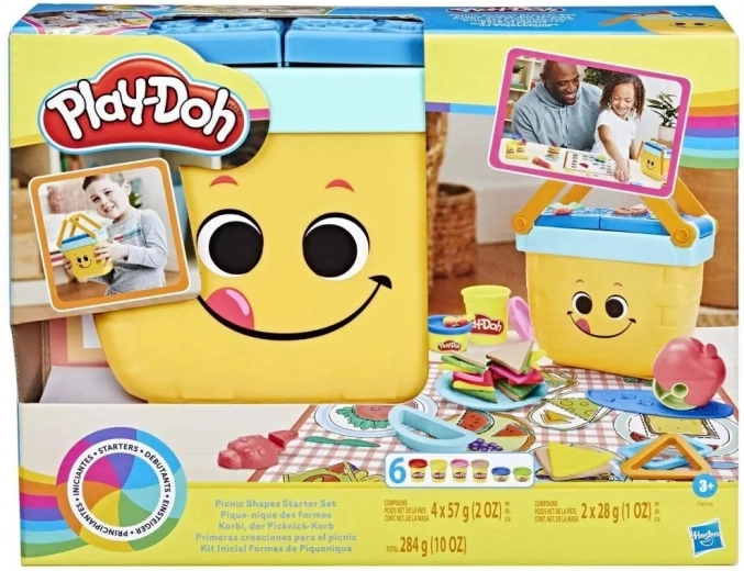 Play-Doh Starters piknik a učenie tvarov – kreatívna sada s košom