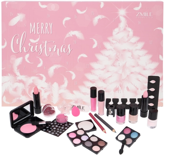Adventný kalendár Traditional Pink and Fluffy – kozmetická sada 24 prekvapení