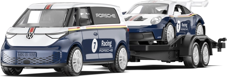 Siku Super VW ID. Buzz s prívesom a Porsche 911 GT3 RS