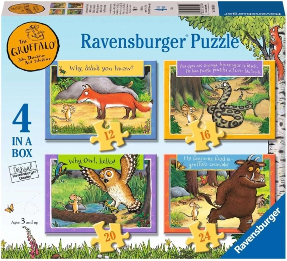 Puzzle Ravensburger Gruffalo: rozprávkové príbehy 4v1