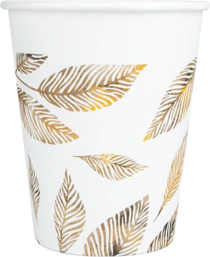 Papierové kelímky sivé Vetvičky 200 ml, 8 ks