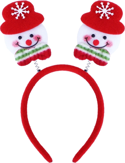 Vianočná čelenka so snehuliakmi
