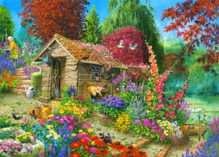 Puzzle Záhradná kôlňa 500 dielikov BLUEBIRD