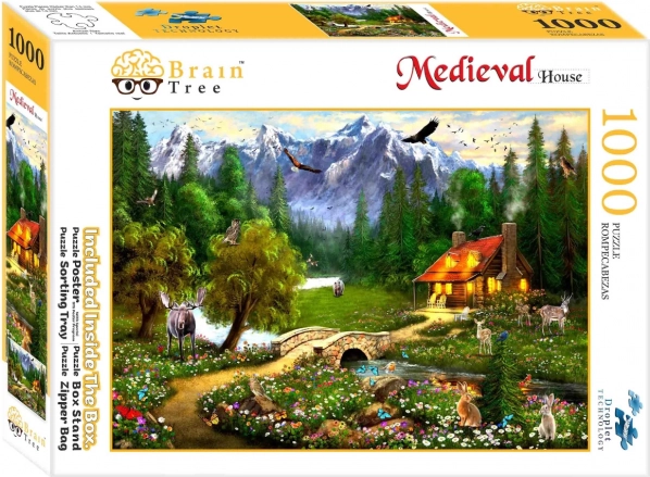 Puzzle Brain Tree - Horský srub 1000 dielikov