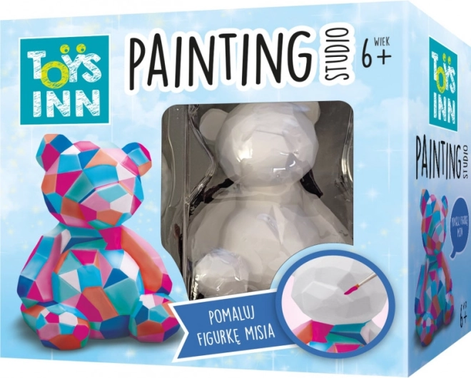 Figúrka medvedíka, ktorú treba namaľovať