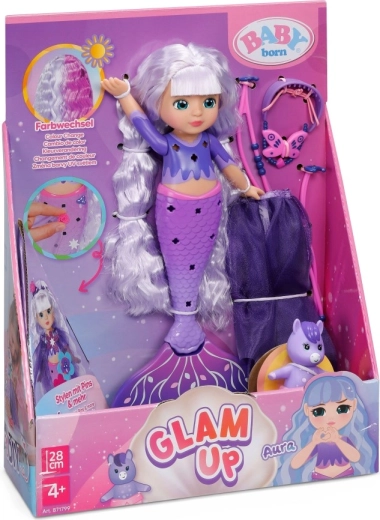 BABY born morská víla Aura Glam Up s meniacimi sa vlasmi