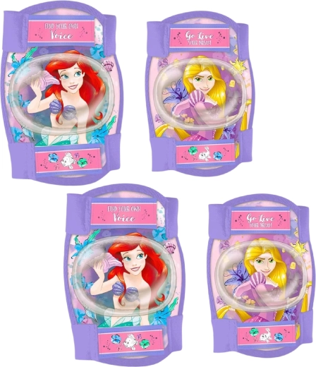Detská sada chráničov kolien a lakťov Disney Princezné (Ariel a Locika) – 4 ks