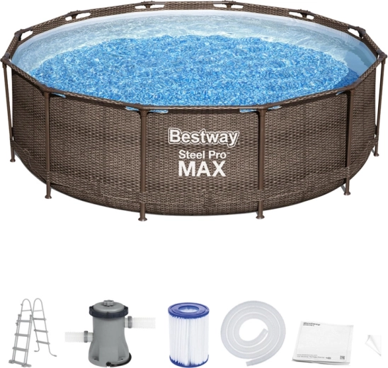 Bestway záhradný bazén Steel Pro Max 366 × 100 cm ratan 9v1
