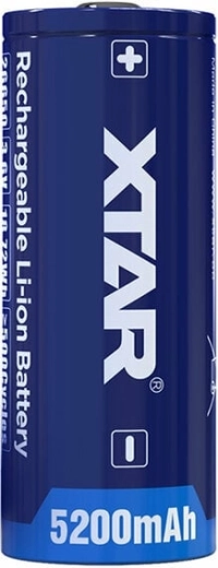 Nabíjacia Li-ion batéria XTAR 26650 5200 mAh 3,6 V (button top)