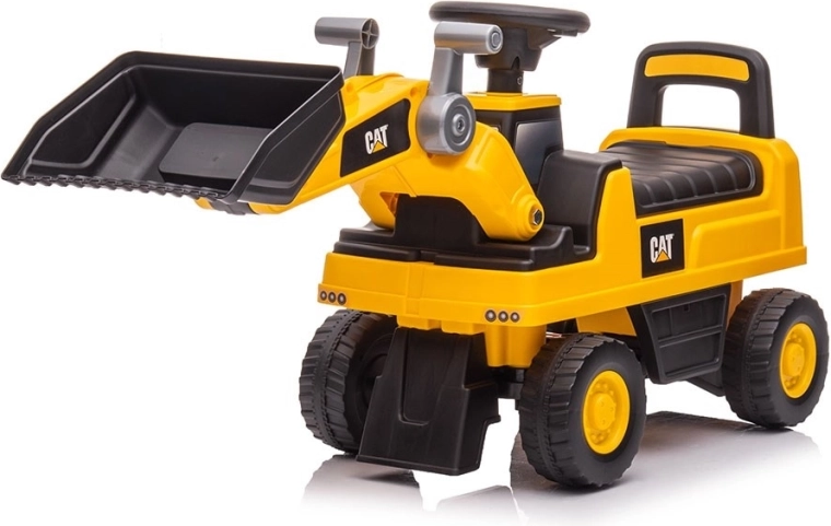 Detské odrážadlo nakladač Baby Mix Caterpillar žlté