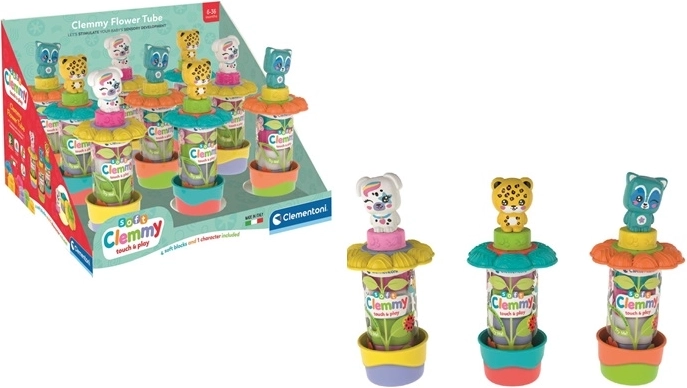 Clementoni Baby Clemmy mäkké kocky v tube – záhrada