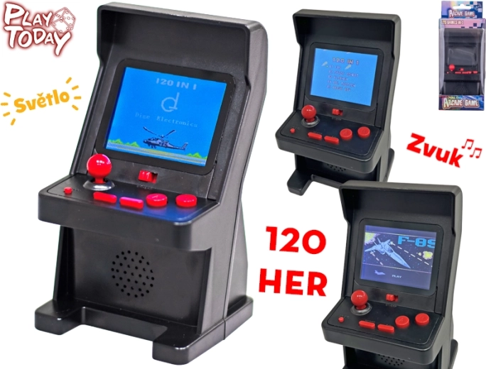 Prenosná herná konzola Play Today so 120 hrami a farebným displejom