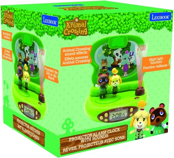 3D budík s projektorom Animal Crossing