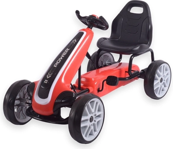 Detská šliapacia motokára MILLY MALLY Power – červená