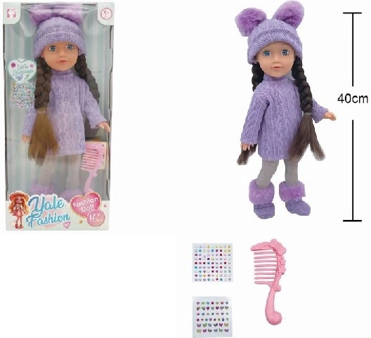 Bábika 30 cm s doplnkami, pije a ciká