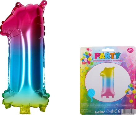 Dúhový nafukovací balónik číslo 1