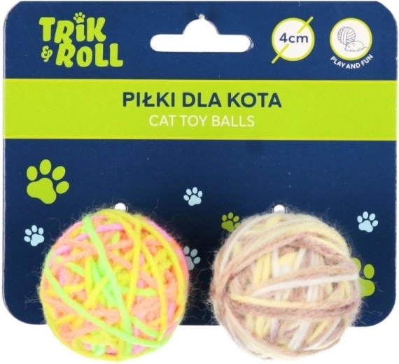 Sada loptičiek pre mačku 2 ks (6 cm)