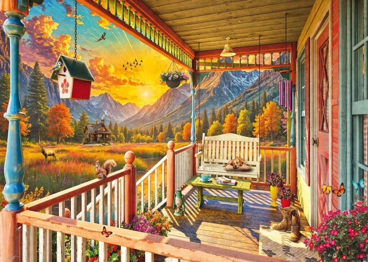 Puzzle Horská veranda 1000 dielikov SCHMIDT