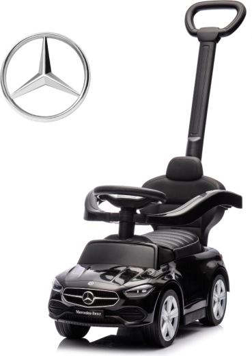 Milly mally odrážadlo s vodiacou rukoväťou Mercedes‑Benz C‑Class deluxe čierne