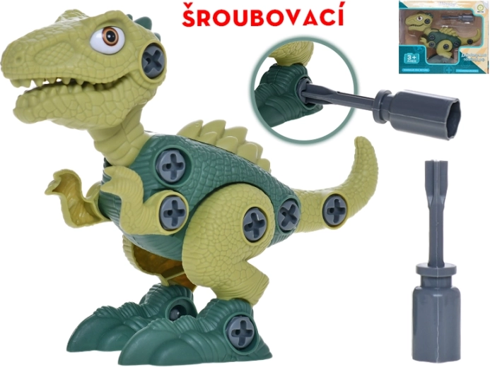 Skrutkovací dinosaurus 21 cm – interaktívna stavebnica pre deti