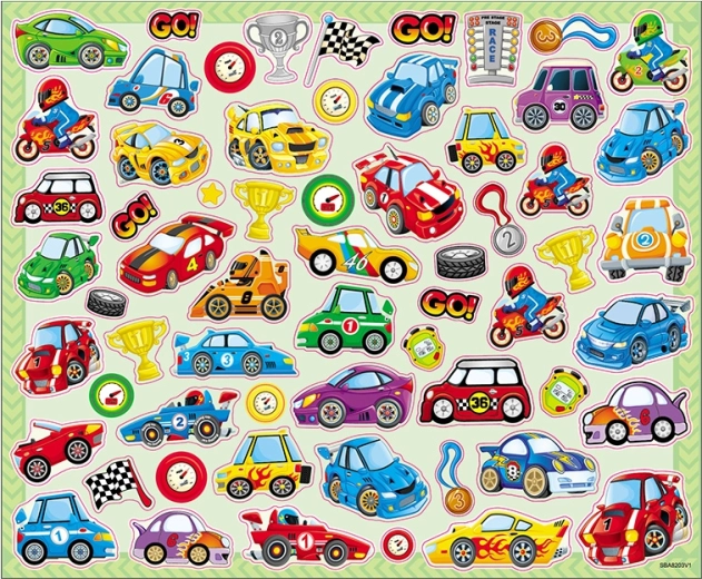 Veľké omaľovánky so samolepkami – dopravné prostriedky