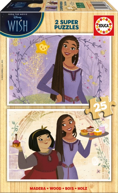 Educa drevené puzzle Priaňa 2×25 dielikov