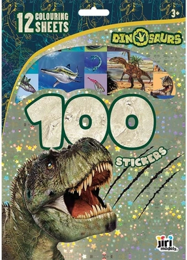 Nálepky a omaľovánky dinosaury – 100 ks