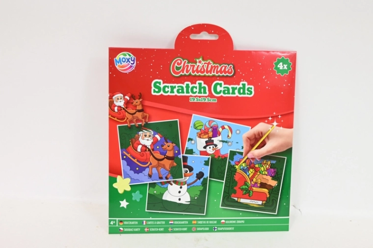 CCG vianočná vyškrabávacia sada 4 ks 19 × 19 cm + pero