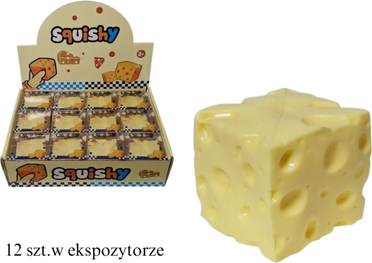 Antistresový gniotek syr s vazelínovou výplňou