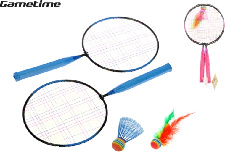 Bedmintonová sada GAMETIME – 2 rakety a 2 košíčky v sieťke