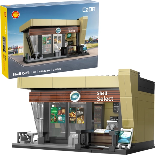 CaDA Shell café – stavebnica kiosku 351 dielikov