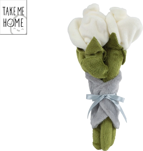 Zväzok plyšových bielych ruží Take Me Home 22 cm - 1 kus