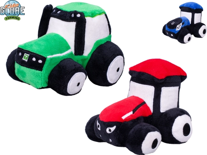 Plyšový traktor Kids Globe Farming 13 cm