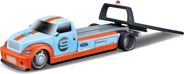 Maisto Flatbed 2019 Ford GT Heritage Edition svetlomodrá 1:64