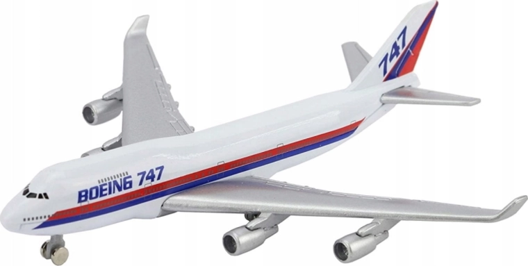 Kovový model lietadla Boeing 747 Jumbo Jet Welly